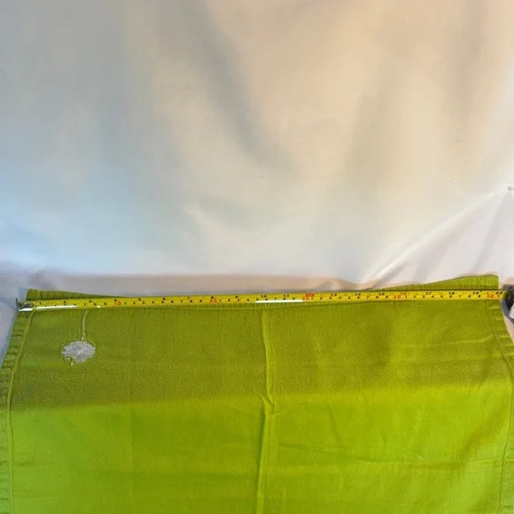 SET OF 6 VINTAGE LIME GREEN EMBROIDERED  SOFT CLOTH NAPKINS- RARELY USED - 18X18 - Picture 14 of 15